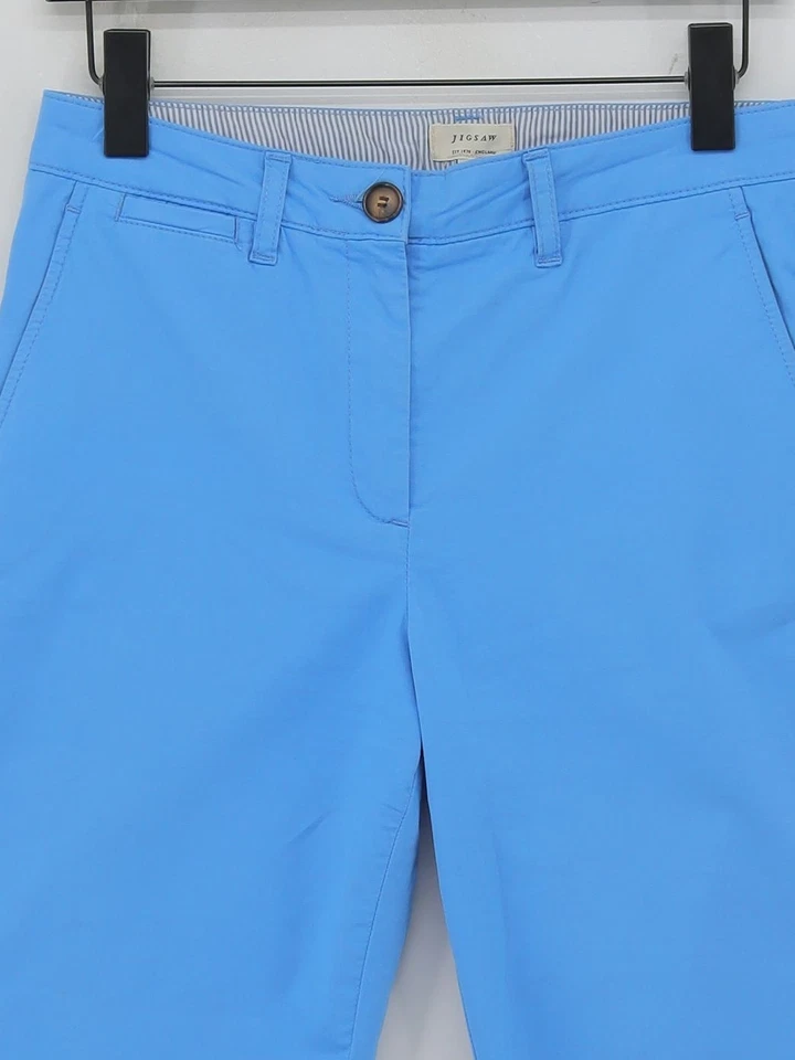 Jigsaw Women's Trousers UK 10 Blue Cotton with Elastane Skinny Chino - Image 3 of 4
