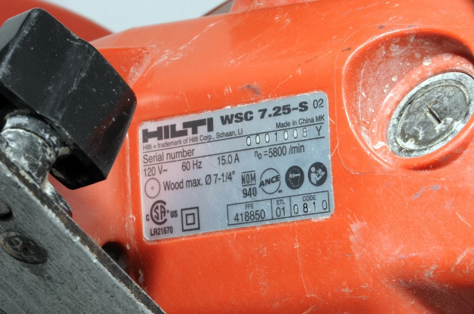 Hilti WSC 7.25-S Circular Saw 7-1/4" Heavy Duty Works Great - Tested - Image 4 of 4