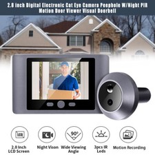Home Digital Door Viewer 2.8 LCD Night PIR Motion Front Door Peephole Camera