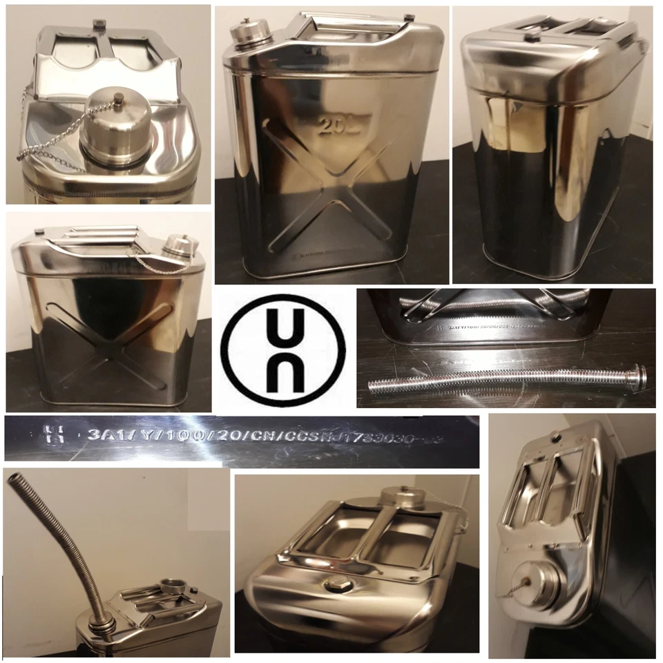 edelstahl kanister 20l NEU mit Schraubverschluss und Entlueftung - Bild 1 von 4