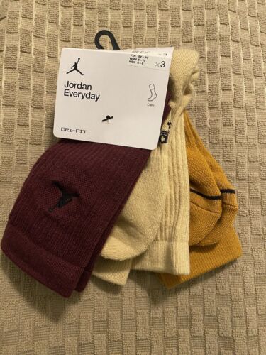 Jordan Men's Everyday Crew Socks - DX9632 903- Multi  Color Size M - Afbeelding 1 van 4
