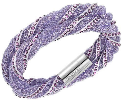 Swarovski Stardust Twist Bracelet SIZE S Double wrap Lilac Crystal NEW 5221612 - Picture 7 of 8