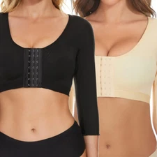 Women Arm Shaper Compression Sleeve Post Surgery Posture Corrector Shapewear FNS