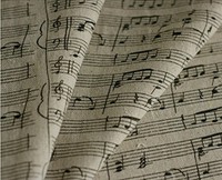 Music Note Linen Cotton Fabric Print By The Yard (1 Yard) 1 Yard on sale Music Note Linen Cotton Fabric Print By The Yard (1 Yard) 1 Yard on sale