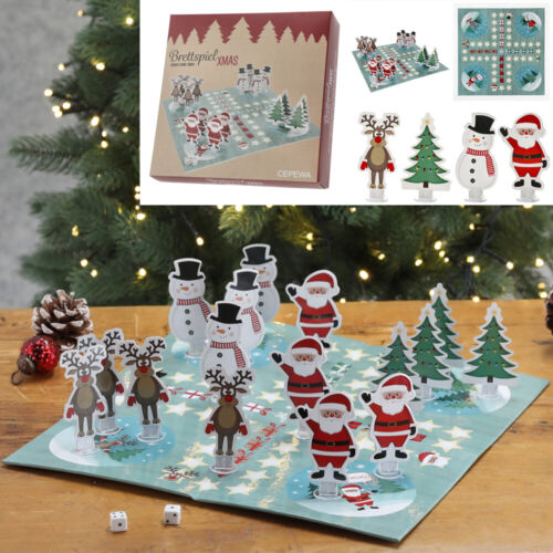 Brettspiel Weihnachten XMAS 30x30 cm klappbar - Würfelspiel, Winter Design - Bild 1 von 1