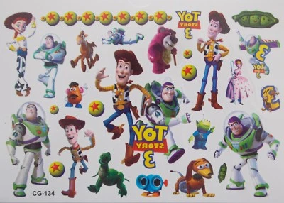 TOY STORY CARTOON BODY TATTOOS Toy Story - Woody & Friends Cartoon Temporary Body Tattoo Children CG-134