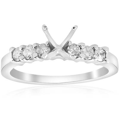 1/2 kt Diamant Verlobungsring Halbmontur Fassung 14 Karat Weißgold
