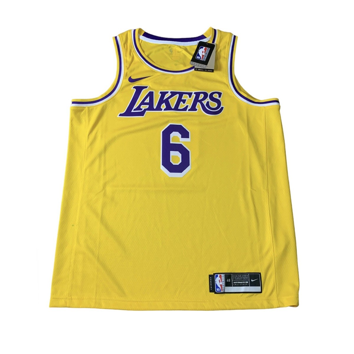 Nike LeBron James Los Angeles Lakers Swingman Jersey 2020 Yellow
