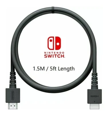 POUR NINTENDO SWITCH Câble Nintendo HDMI original pour Switch TV Dock, Wii nes snes, 1,5 m / 5 pieds