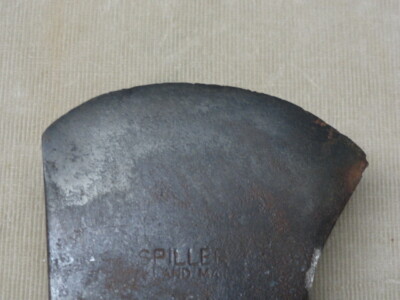 Hache Double Embout SPILLER N°4 Ancienne, Fabriquée à Oakland (Maine), USA, Tête Canoë Classique