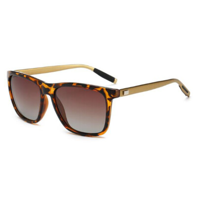 Polarized Square Sunglasses Men Women Aluminium Temple Outdoor Driving Glasses 