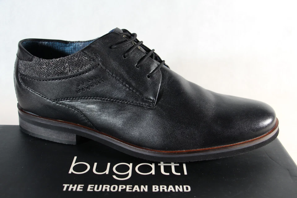 Zapatos deportivos con cordones Bugatti para hombre negros ¡Nuevos! Foto 2 de 4