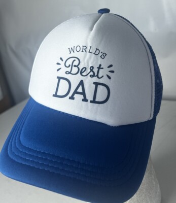 WORLD'S BEST DAD Hat Cap Mesh Truckers Foam Snapback Fathers Day Spellout