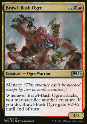 Magic the Gathering MTG Brawl-Bash Ogre (213) Core Set 2019   LP