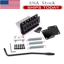 Black Tremolo Bridge 6 String Single Locking System for Squier Stratocaster ST
