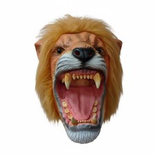 Lion Mask Furry Mane Full Head Lion Mask for Cosplay