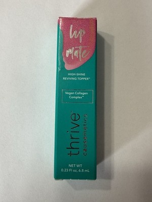 NEW Thrive Causematics Lip Mate Effie Pink Shimmer Reviving Topper Collagen .23