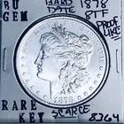 1878 8TF BU GEM MORGAN SILVER DOLLAR UNC MS+++ U.S. MINT RARE KEY COIN 8364