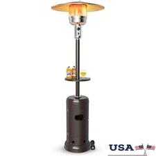 Outdoor Propane Heater 48000 BTU Gas Patio Heater W/ Wheels Adjustable Heat New