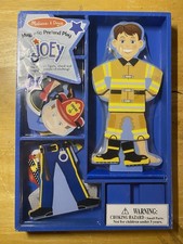 Melissa  Doug Joey Magnetic Dress-Up Wooden Dolls Pretend Play Set NEW