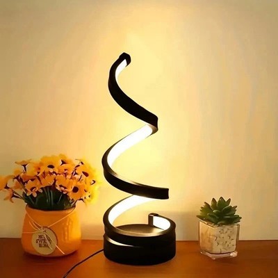 USB LED Neuheit Spiralform Tisch Lampe Leuchte Nacht Arbeitszimmer Schlafzimmer Wohnzimmer