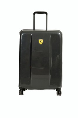 Scuderia Ferrari Medium ''Shield'' Polished Rigid Gray Trolley Luggage Suit Case