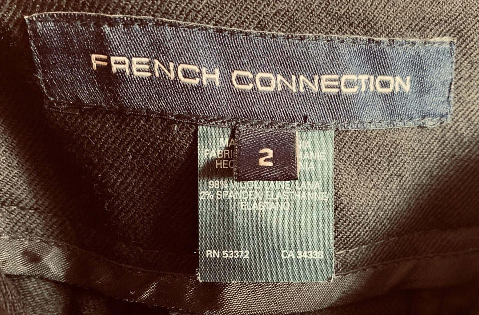 French Connection 百慕大女式短裤黑色羊毛/氨纶 2 码 — 第 4/4 张图片