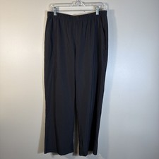 Eileen Fisher Women's Size Small Black Tencel Pull On Straight Leg Pants Pockets