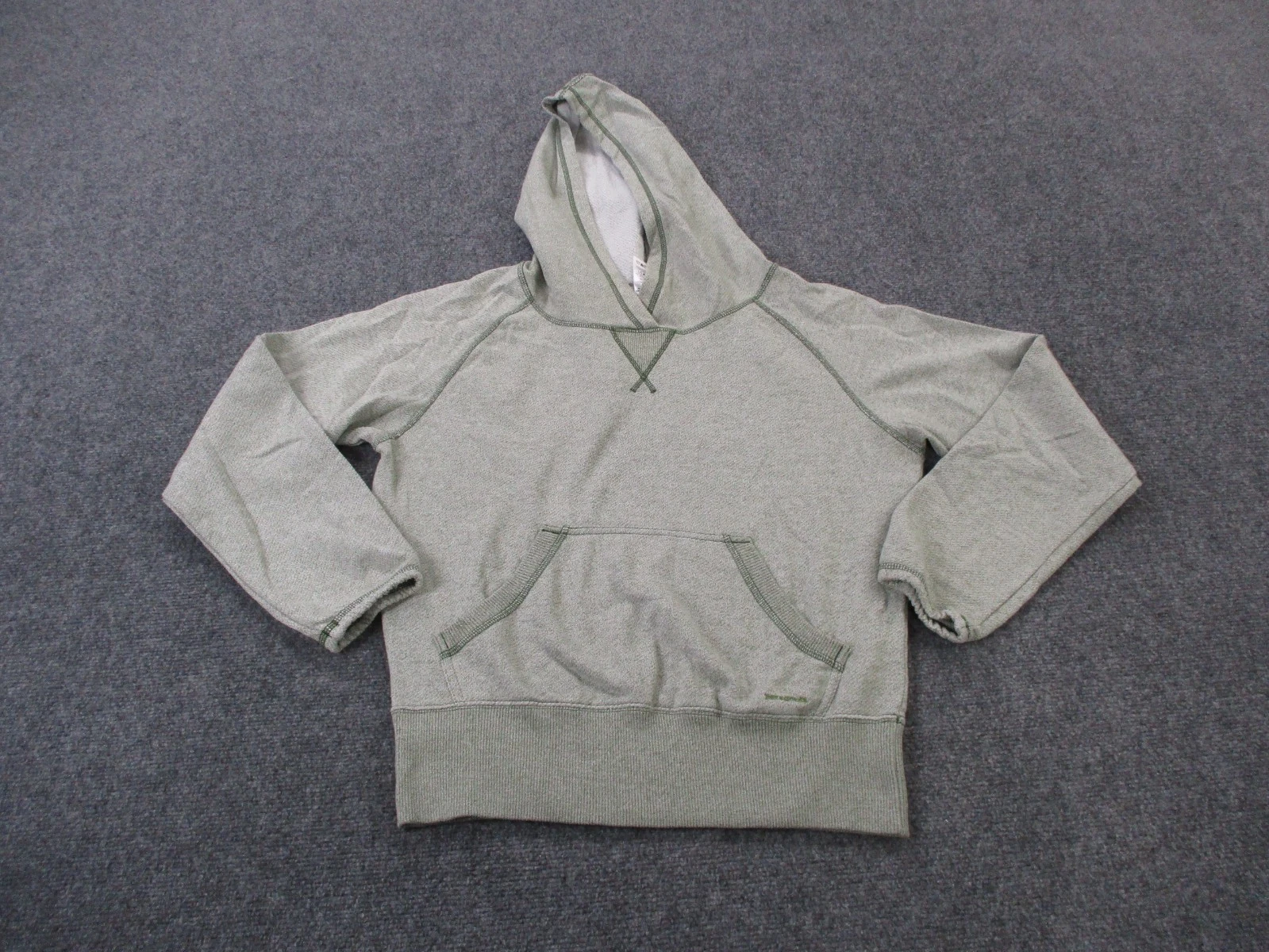 Patagonia Hoodie Sweatshirt Women L Green Cloud Stack Pullover Lightweight 54485