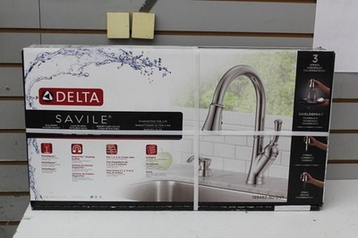 Delta Savile Kitchen Faucet w/ Soap Dispenser Chrome 19949Z-SD-DST (#2517016)