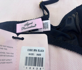 AGENT PROVOCATEUR "Essie" lace high apex bra, brief and waspie set - size 2/32D