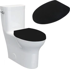 Sliverdew Black Toilet Seat Cover for Bathroom, Lid 