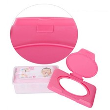 Wet Tissue Storage Box Plastic Case Home Office Wipes Holder with Buckle Lid