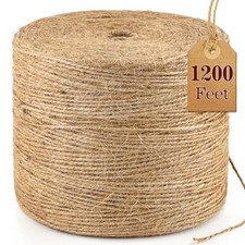 1200 Feet Natural Jute Twine Strong Garden Twine Rope for Arts Crafts 1200 FT