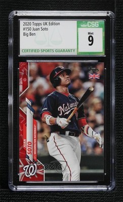 2020 Topps UK Edition Big Ben 77/99 Juan Soto #150 CSG 9 Mint 12yy