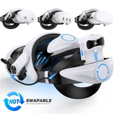 For Meta Quest 3/3s/2 Head Strap VR Headset Strap w/7500mAh Rechargeable Battery