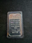 Vintage Johnson Matthey 1 Troy Oz .999 Fine Silver Bar- Serial# B327732