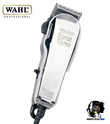 WAHL SUPER TAPER CHROME CLIPPER WIRE PROFESSIONAL HAIR CLIPPER *