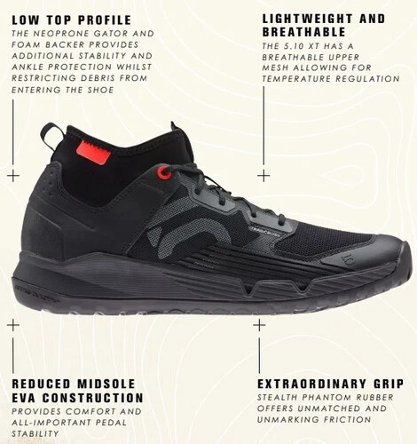 Adidas Five Ten 5.10 TrailCross XT Cycling Shoes Black Mens New FU7541 Size 8 - Picture 6 of 6