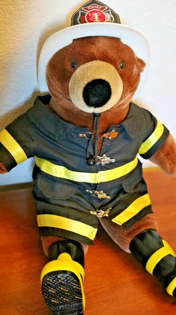 Vintage Patriot Bear Firefighter Fireman Teddy Bear eBay