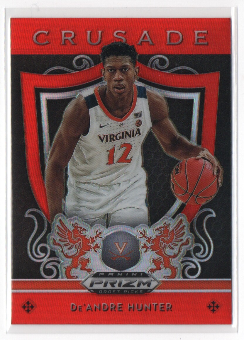2019-20 Prizm Draft Picks De'Andre Hunter Crusade Orange Prizm Rookie RC Hawks