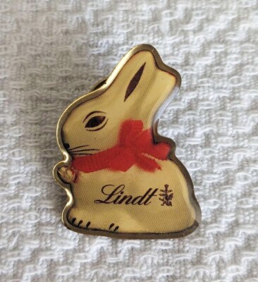 Lindt Schokolade Anstecker Pin Goldhase Ostern Dekoration Rarität NEU OVP