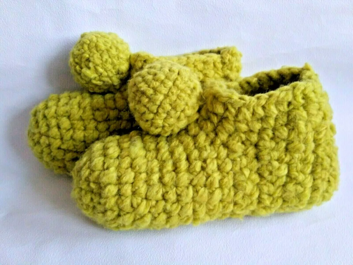 Crochet indoor online slippers