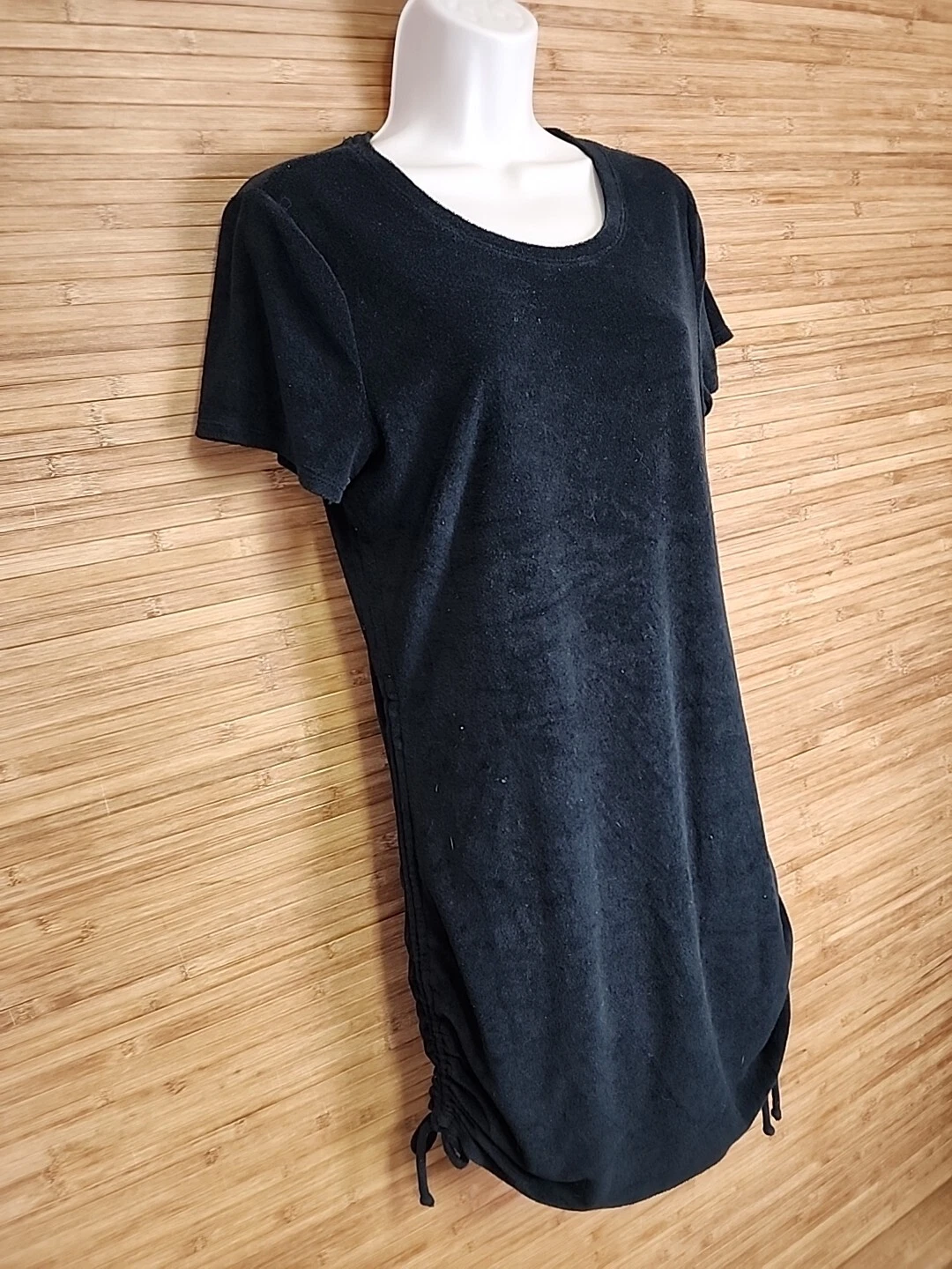 UNDERCOVER Abito in tessuto ROSA di Victoria's Secret nero spugna lati arricciati donna grande L