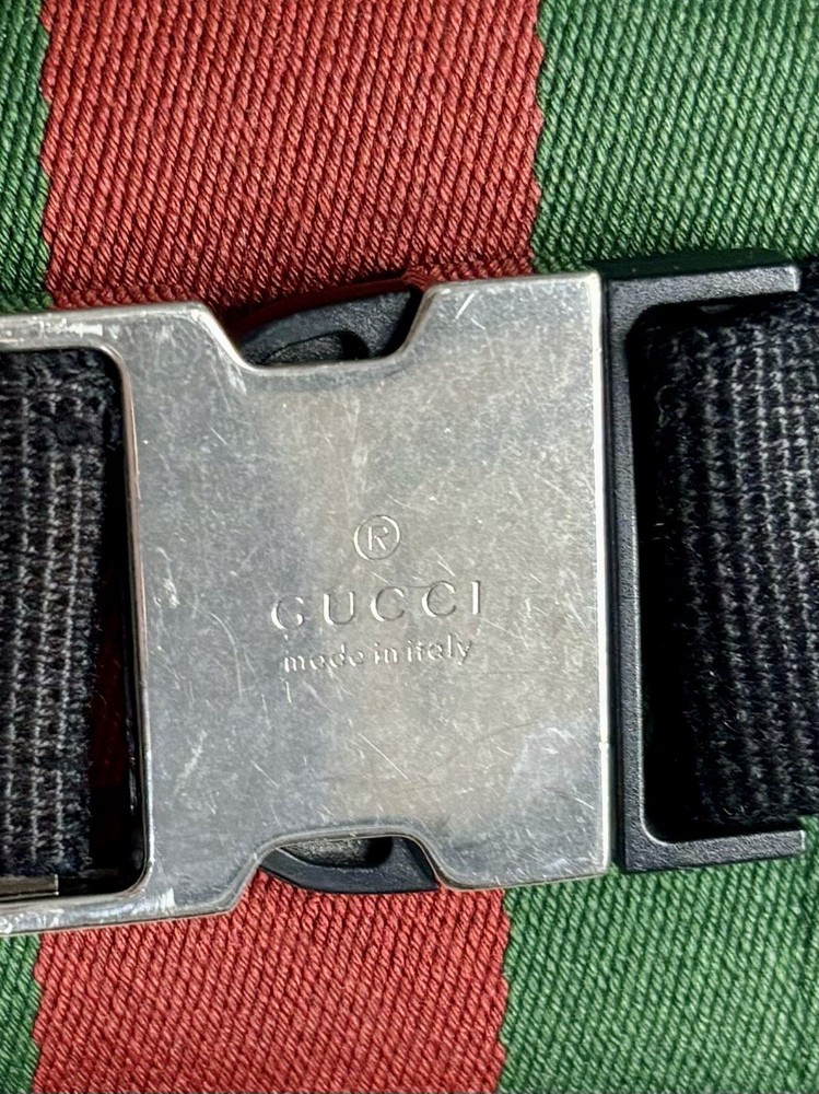 Gucci Black Leather and Canvas Belt Bag
