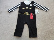 NEW BABY INFANT BLACK WHITE PIRATE COSTUME BY CELEBRATE HALLOWEEN
