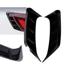 2x Gloss Black Taillight Extension Air Vent Blade Trim Look Fits 17-25 B9 A4 S4