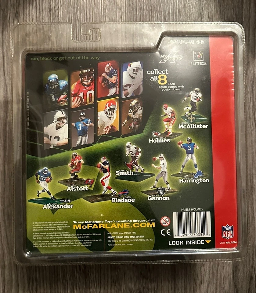 NUEVO McFarlane Figura de Acción PRIEST HOLMES Serie 6 NFL Figura Deportiva Juguete Nuevo en Paquete Foto 2 de 2