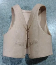 1975 Auth/Orig Marx JWA Johnny West Creme Tan Vest W/Quick Draw Slot Nice Cond 