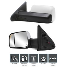 For 2003-2008 Dodge Ram 1500 2500 3500 Tow Mirrors Power Heated Chrome Lh Rh For 2003-2008 Dodge Ram 1500 2500 3500 Tow Mirrors Power Heated Chrome Lh Rh